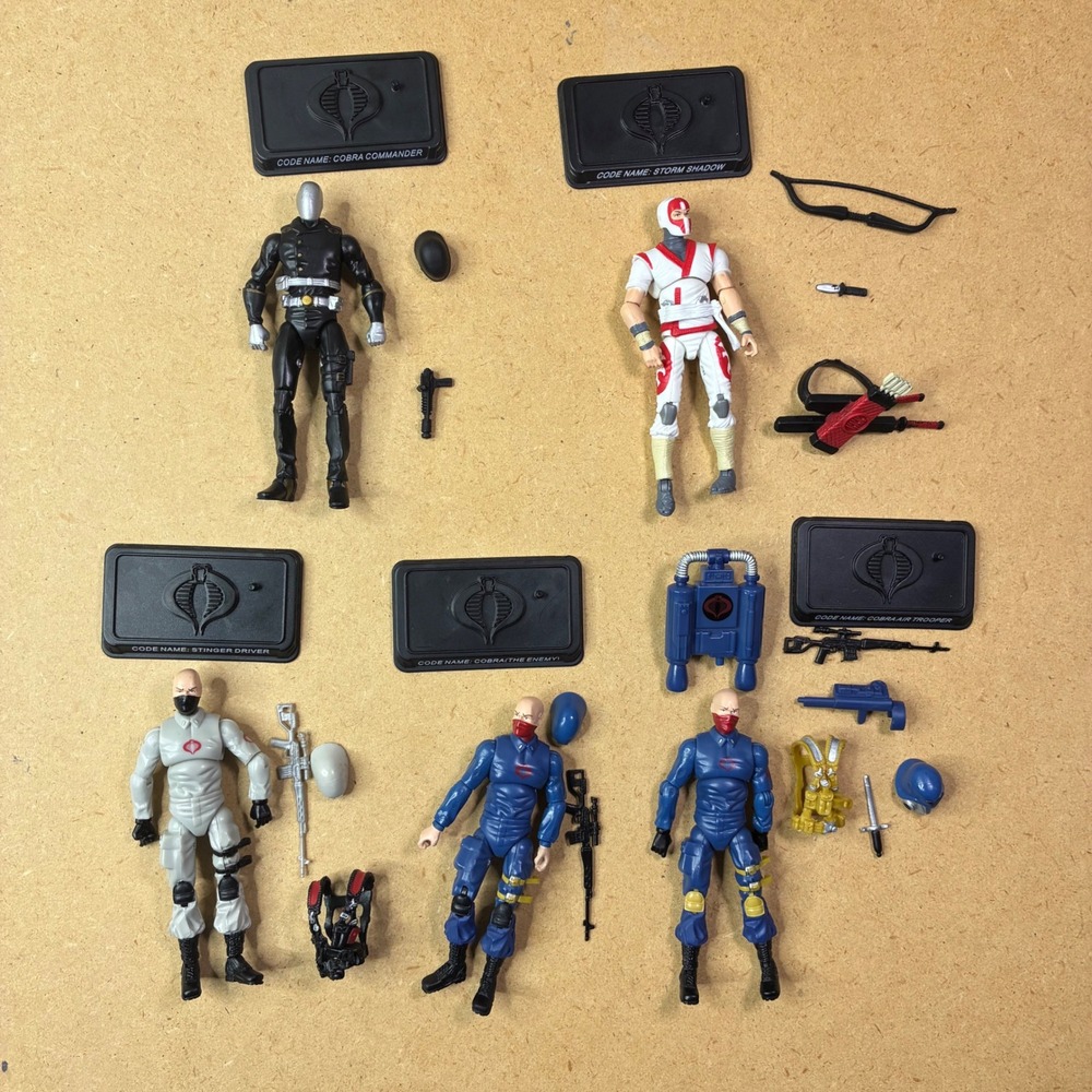 GI Joe 25th Anniversary Cobra Legions 5-Pack Figures & Accessories Lot 2007 ARAH